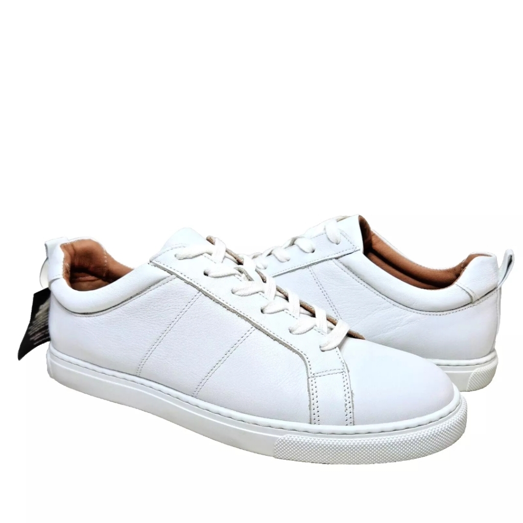 Whistles Koki Lace Up Sneakers New Sz 40/9 Us White Leather Made In Portugal